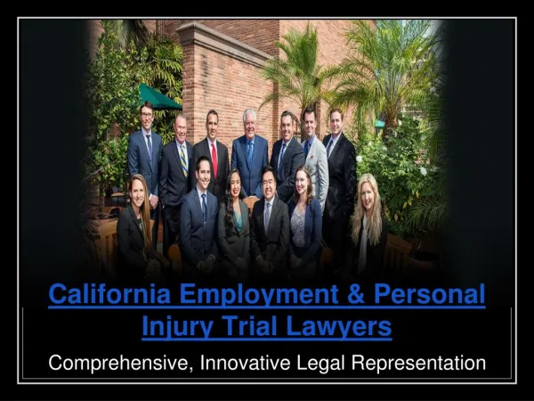 California Employment & Personal Injury Trial Lawyers