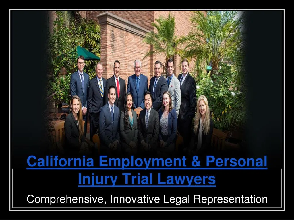 california employment personal injury trial