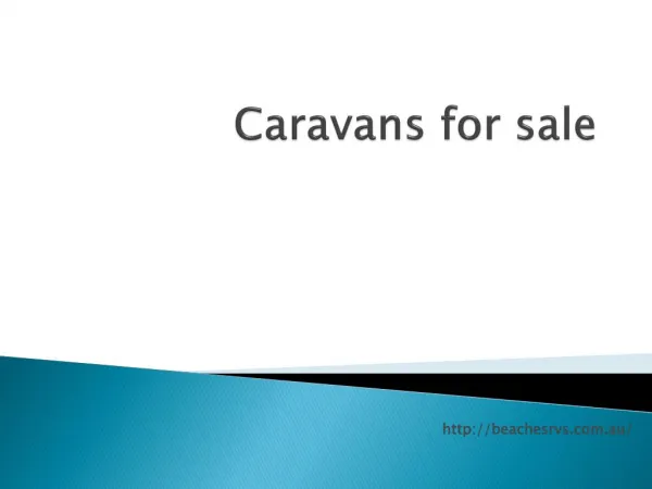 New Caravans for sale in Australia