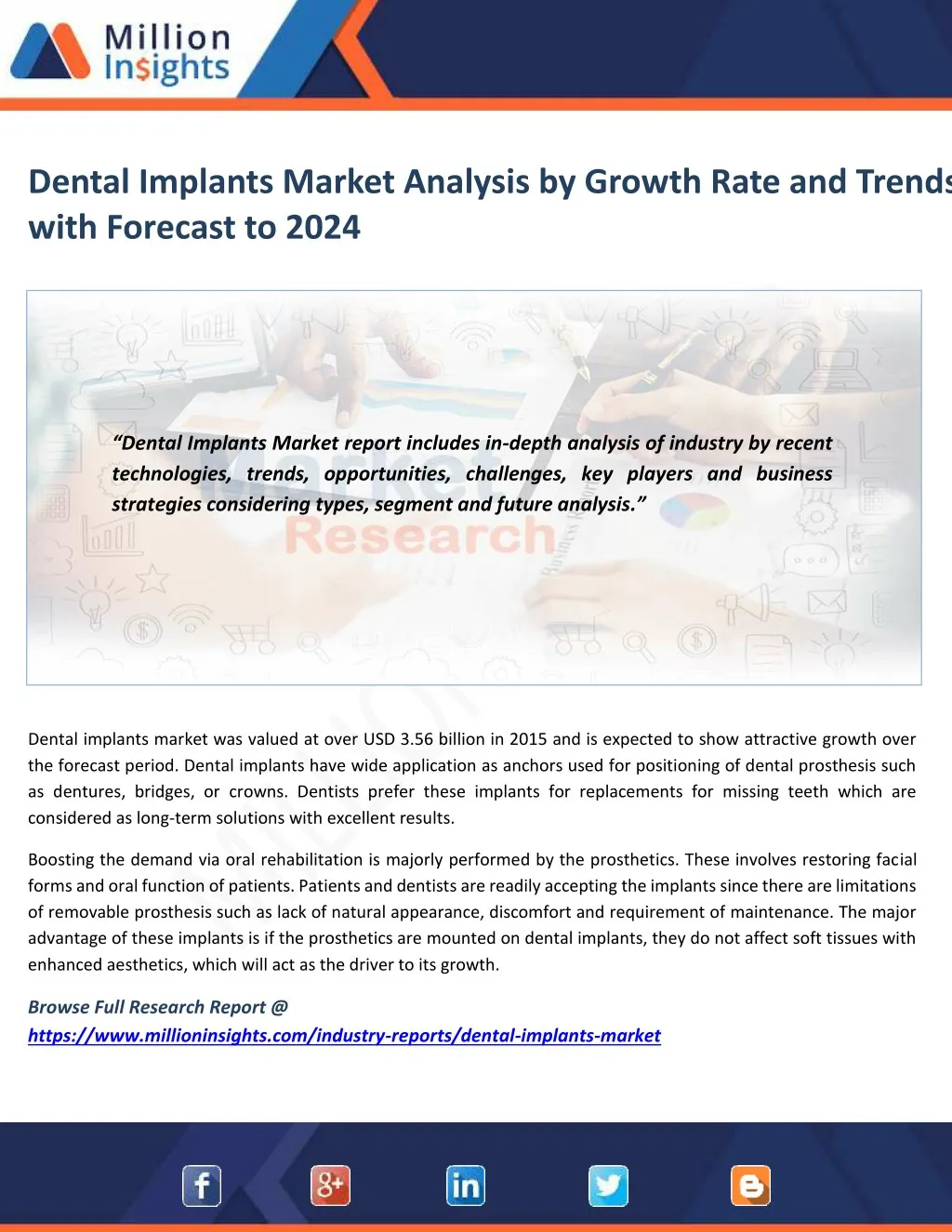 dental implants market analysis by growth rate