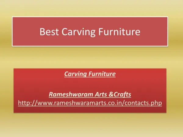 Best Carving Furniture