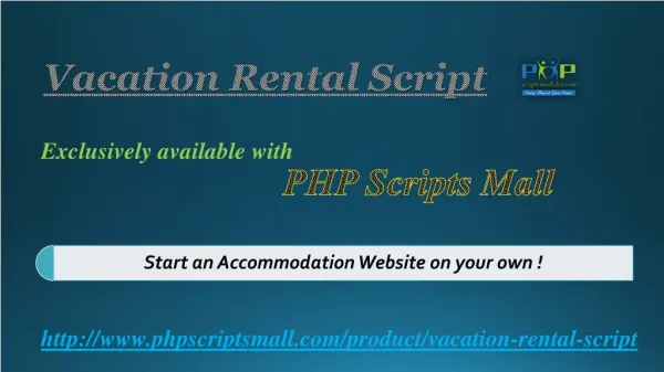 Vacation Rental Script - PHP Scripts Mall