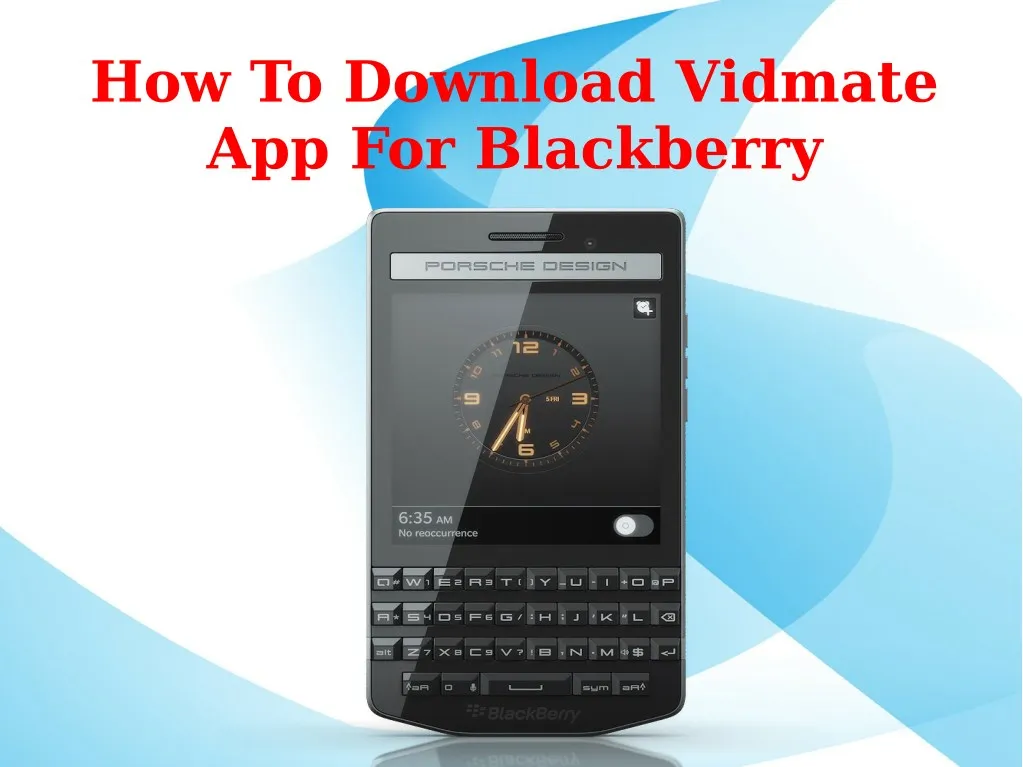 how to download vidmate app for blackberry