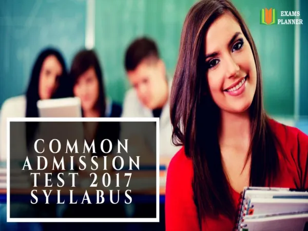 Common Admission Test 2017 Syllabus
