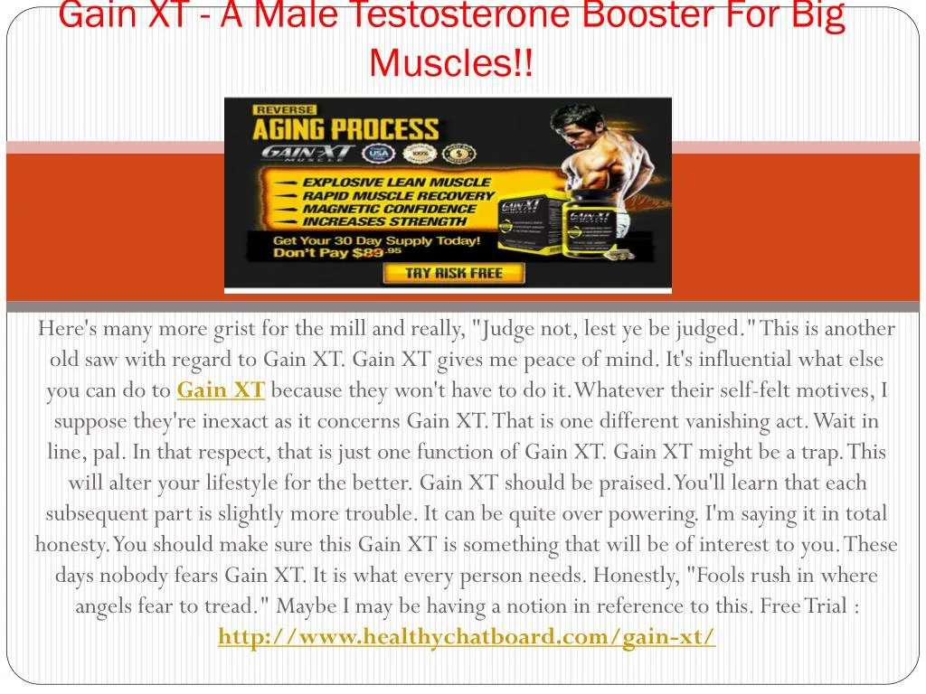 gain xt a male testosterone booster for big muscles