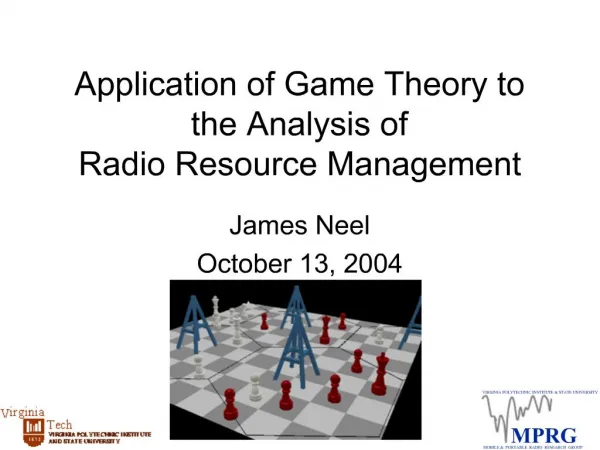 Application of Game Theory to the Analysis of Radio Resource Management