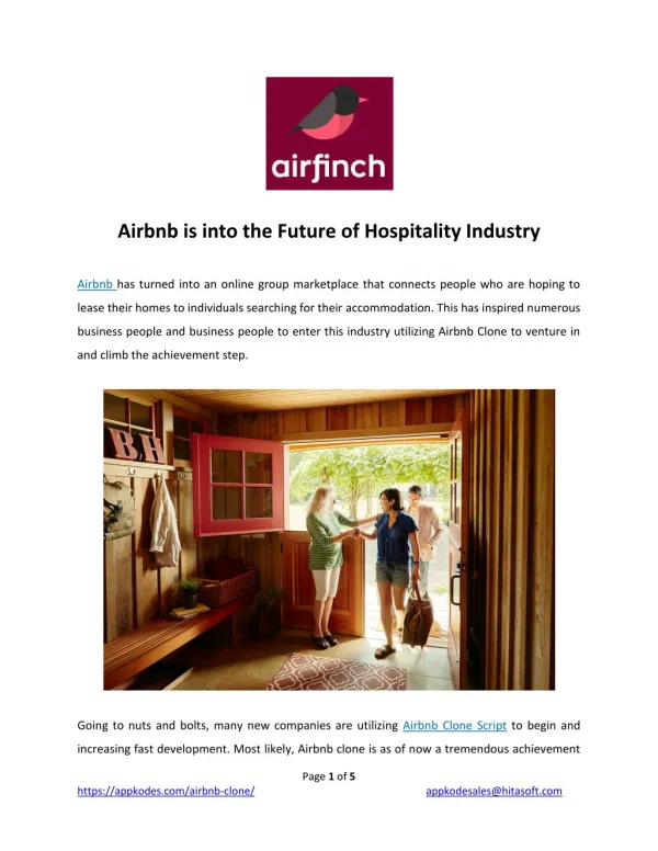 Airbnb is into the Future of Hospitality Industry