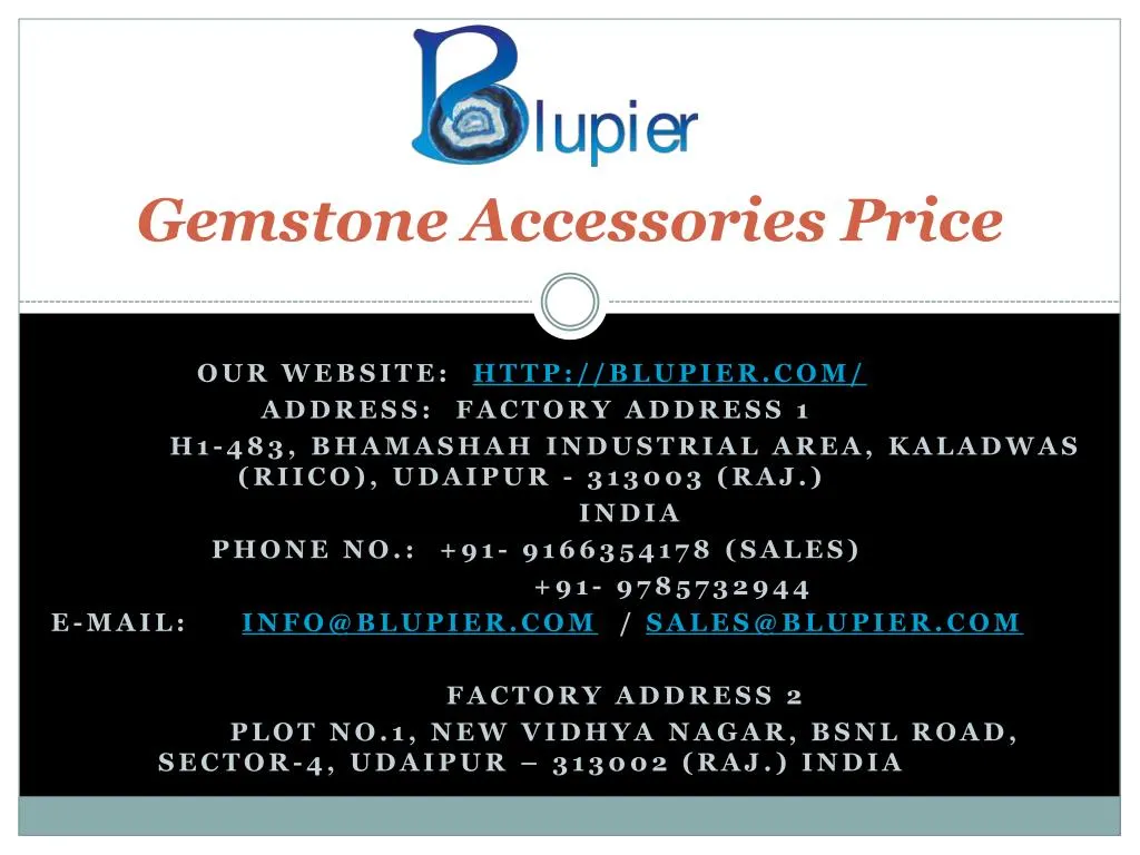 gemstone accessories price