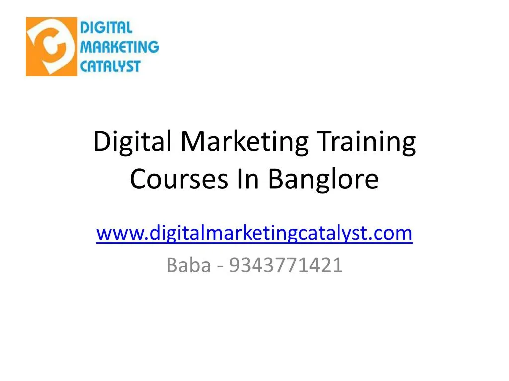 digital marketing training courses in banglore