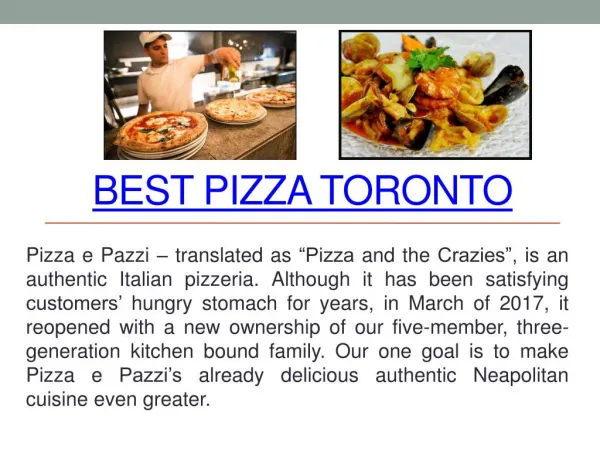 Best Pasta Toronto