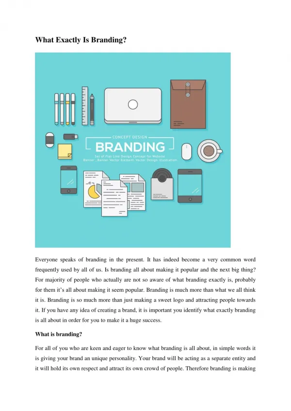 What Exactly Is Branding? Everyone