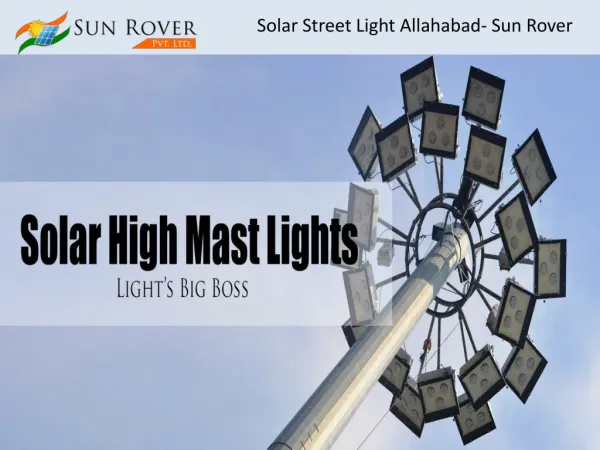 Solar Street Light Allahabad- Sun Rover