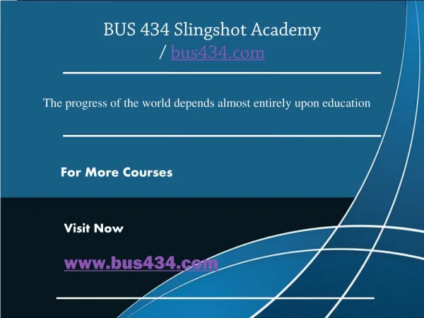 BUS 434 Slingshot Academy / bus434.com