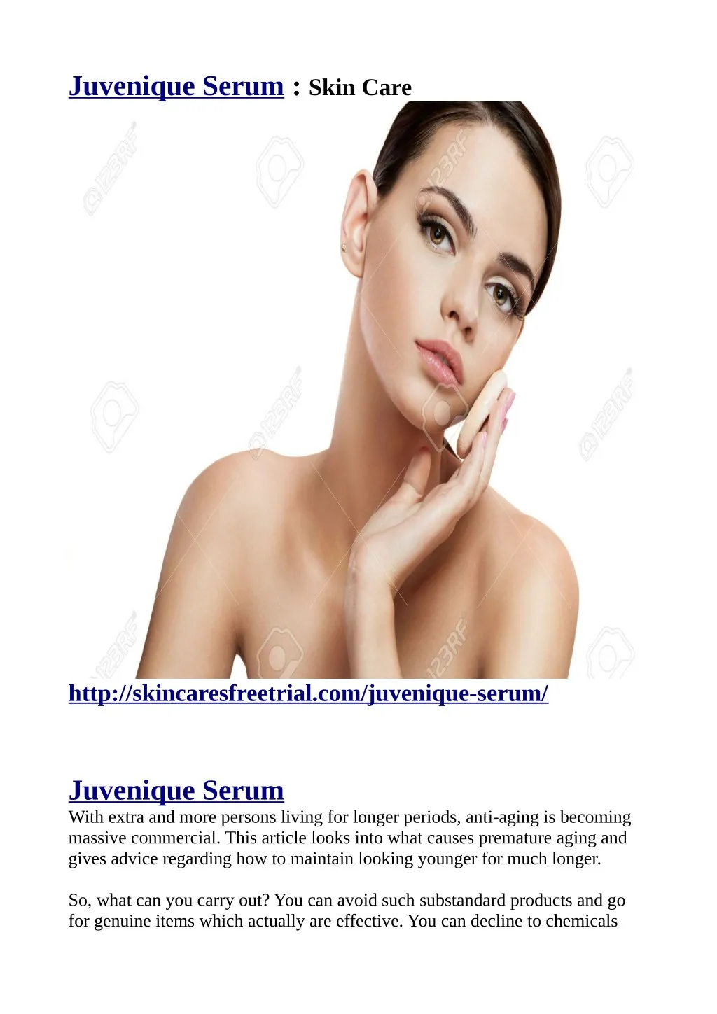 juvenique serum skin care