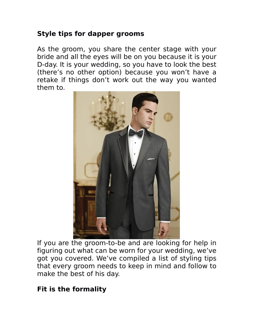 style tips for dapper grooms