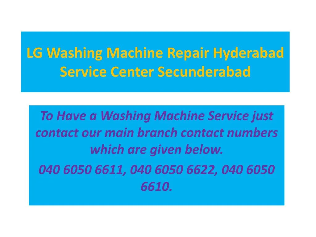lg washing machine repair hyderabad service center secunderabad