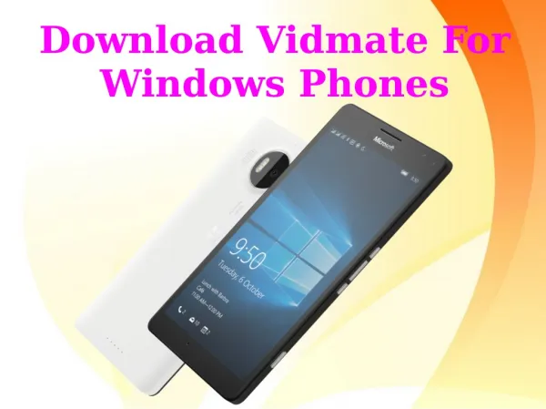 Download Vidmate For Windows Phones