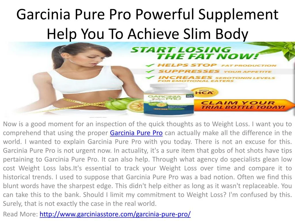 garcinia pure pro powerful supplement help you to achieve slim body