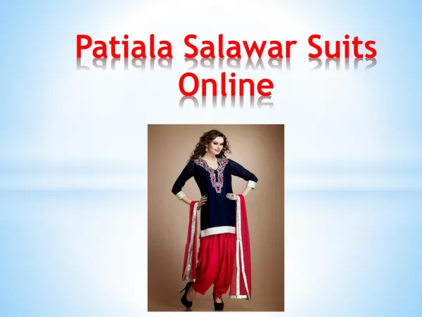 Patiala Salawar Suits Online