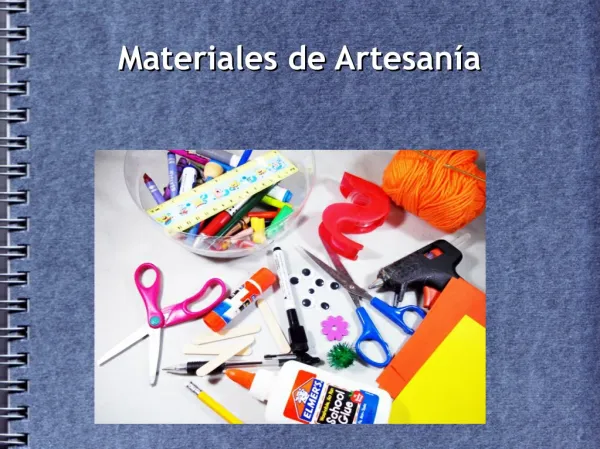 Materiales de Artesanía