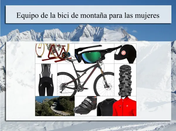 Equipo de la bici de montaña para las mujeres