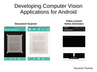 Developing Computer Vision Applications for Android - slide 1
