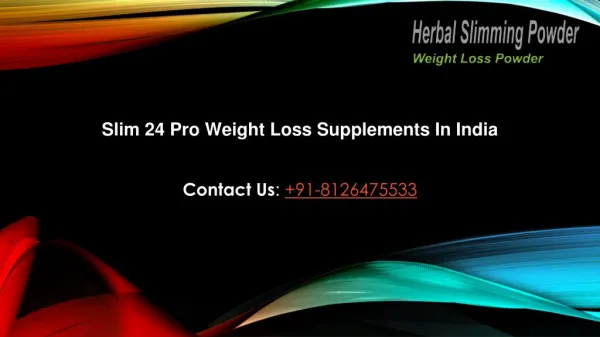 Buy slim 24 pro weight loss supplements