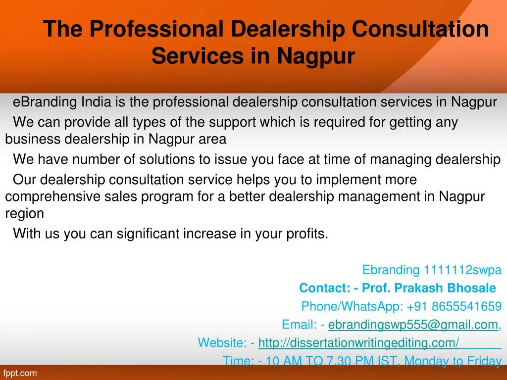 the professional dealership consultation services in nagpur