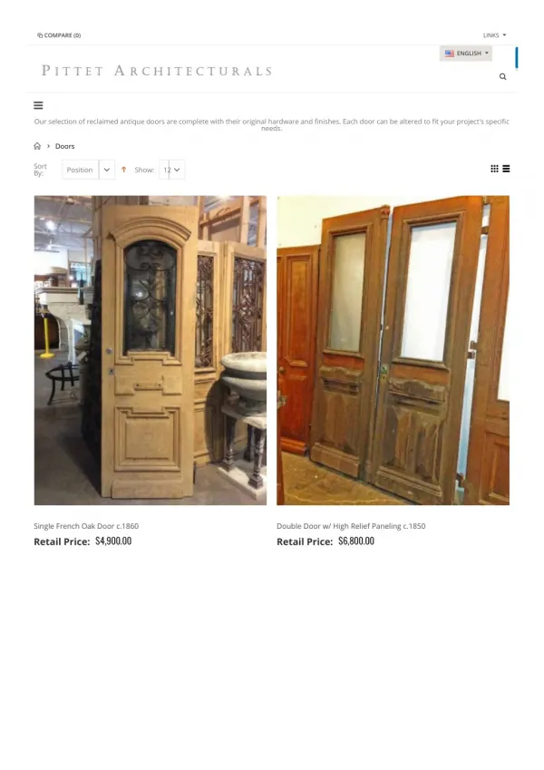 Antique Doors | Vintage Doors | Antique Entry and Interior Doors | Pittet Architecturals