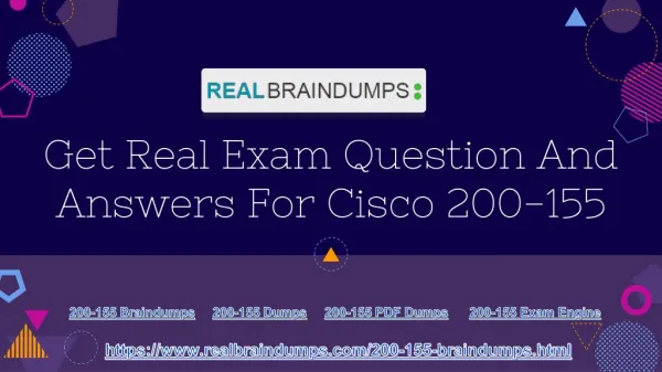 Pass your Cisco 200-155 Exam With (Realbraindumps.com)