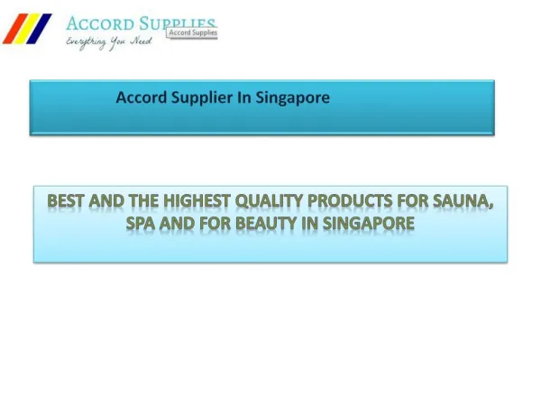 Best And The Highest Quality Products For Sauna, Spa And For Beauty In Singapore