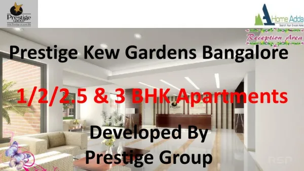Prestige Projects for Sale in East Bangalore