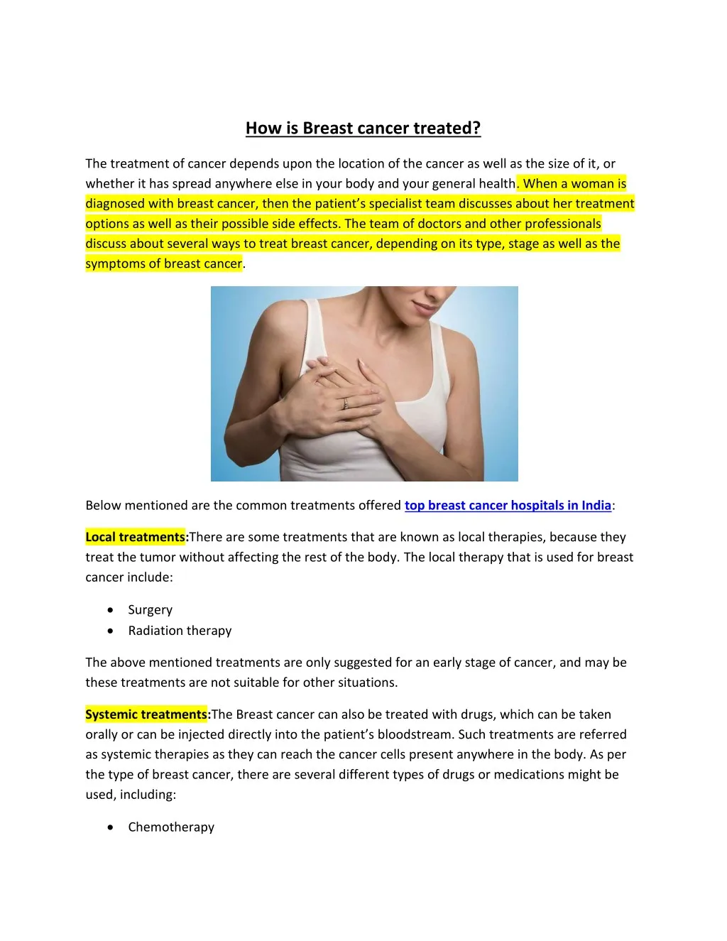 how is breast cancer treated