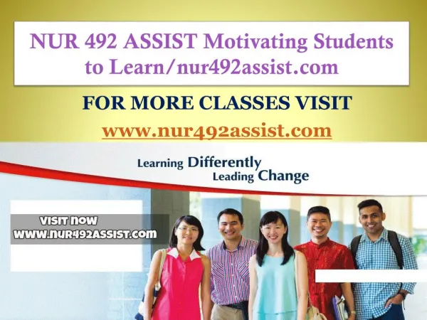 NUR 492 ASSIST Motivating Students to Learn/nur492assist.com