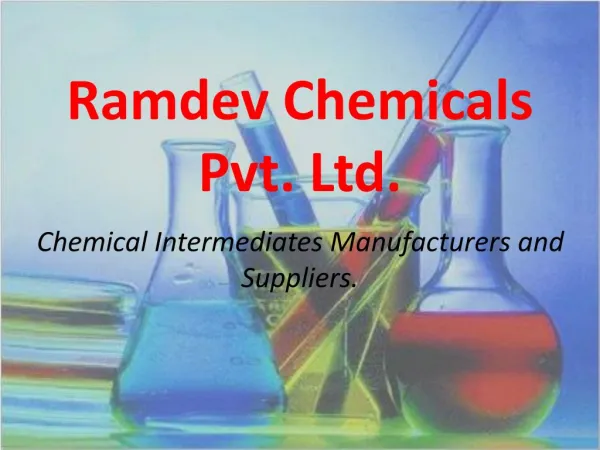 Chemical Intermediates Manufacturers and Suppliers.