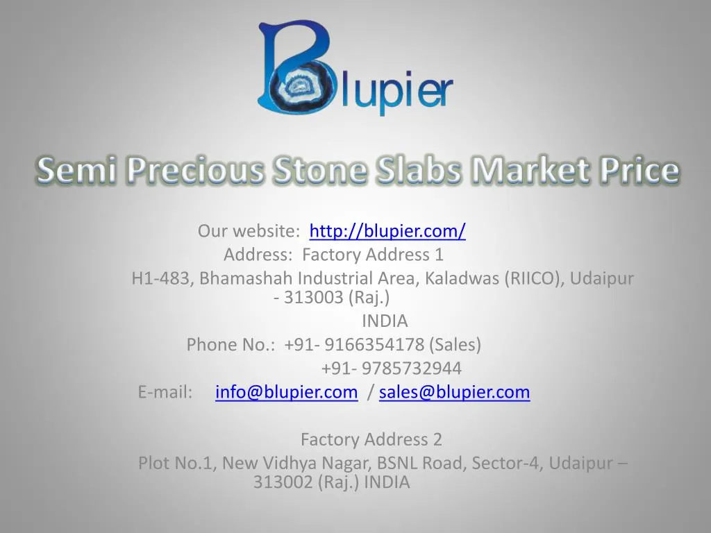 semi precious stone slabs market price