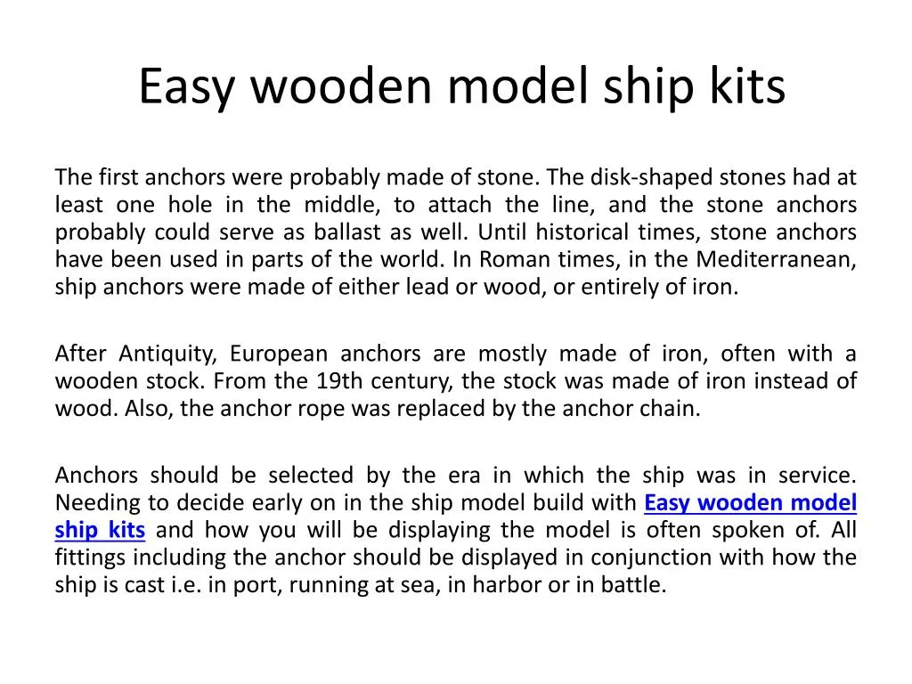 easy wooden model ship kits
