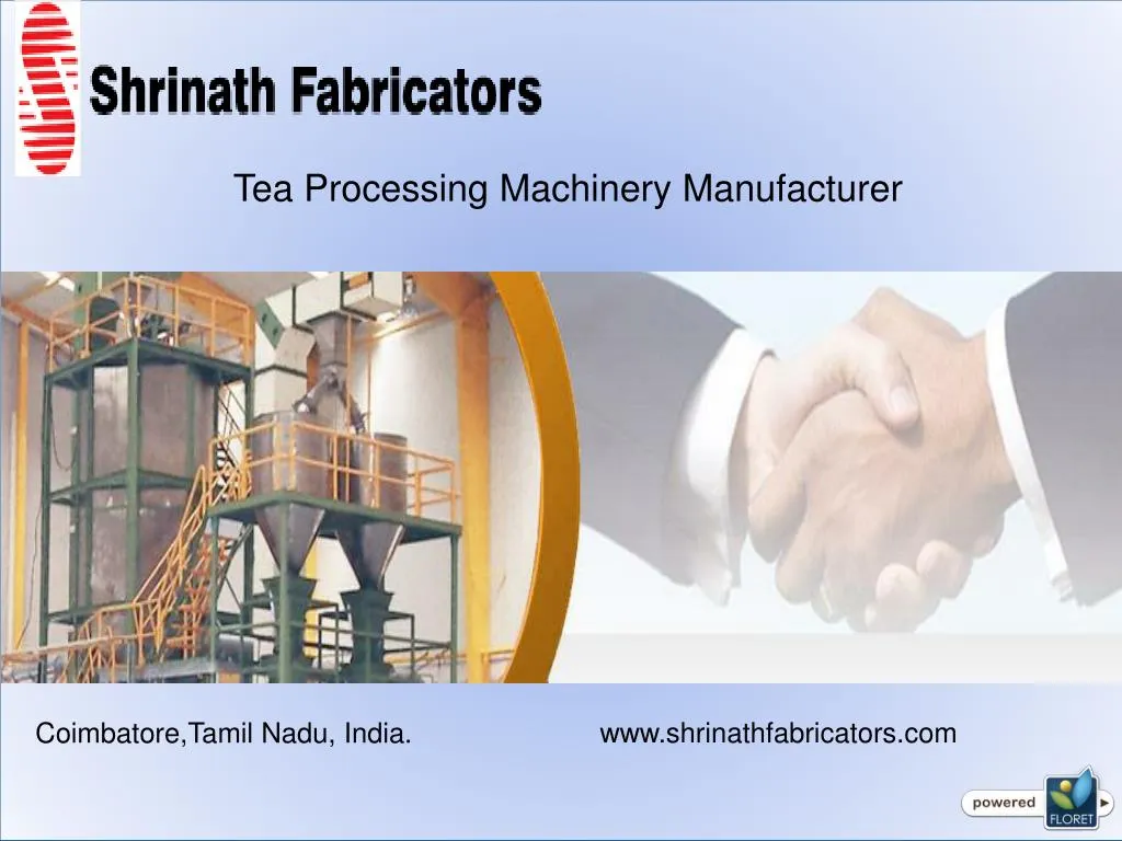 tea processing machinery manufacturer
