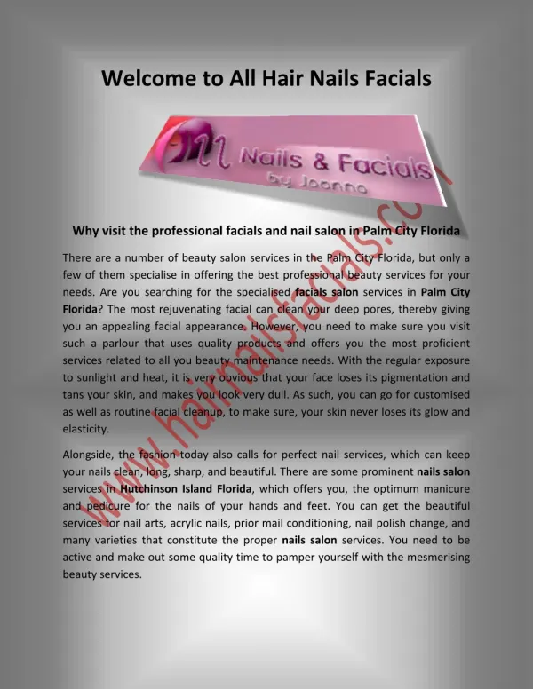 Nails Salon Hutchinson Island Florida - Hairnailsfacials.com