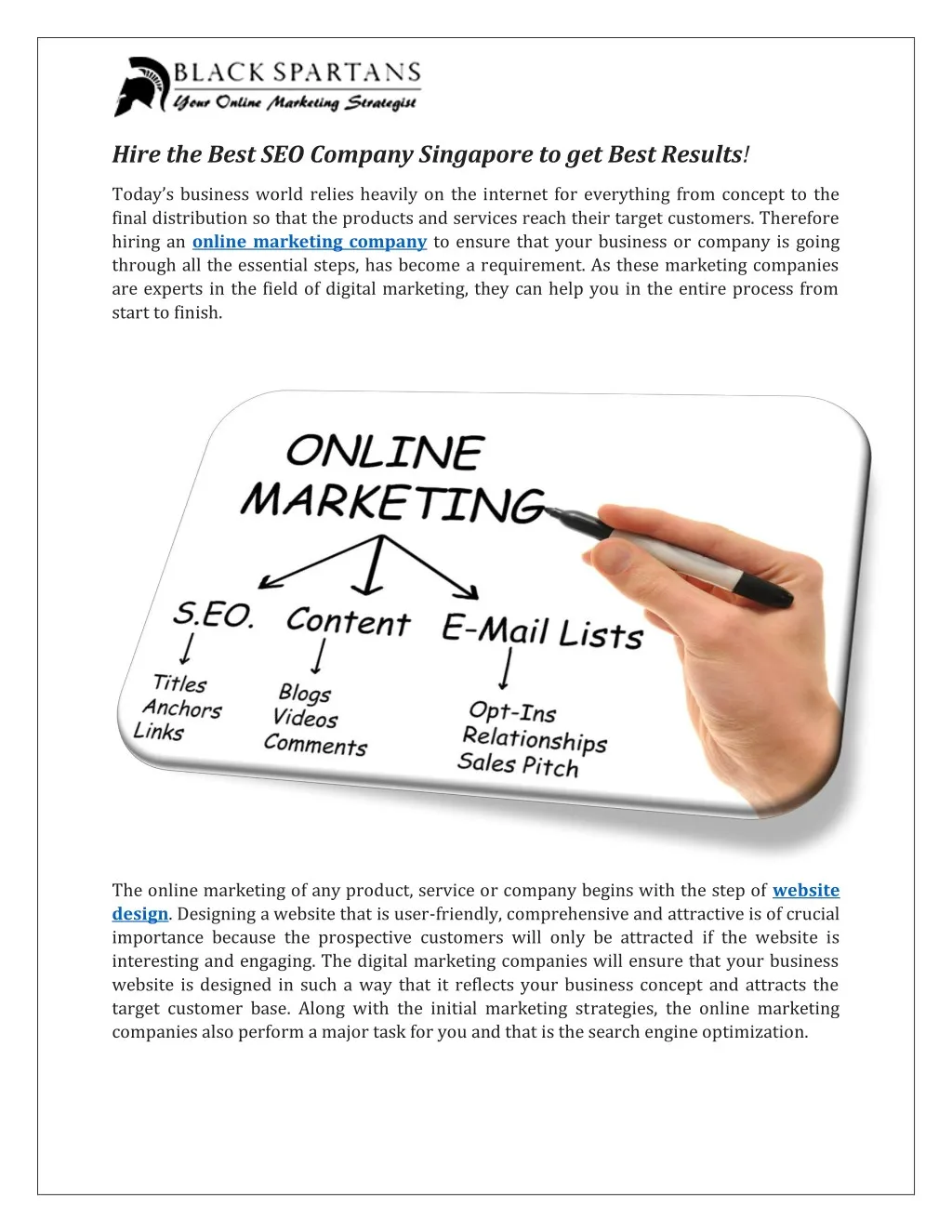 hire the best seo company singapore to get best