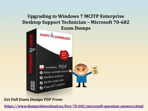 Exact Microsoft 70-682 Exam Question - 70-682 Braindumps PDF Dumps4Download