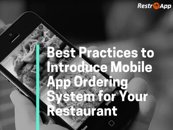 Best practices to introduce mobile app ordering system for your restaurant