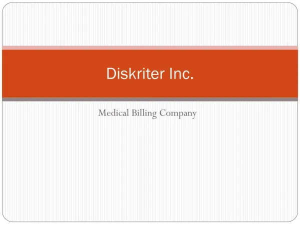 Medical Billing Company - Diskriter Inc.