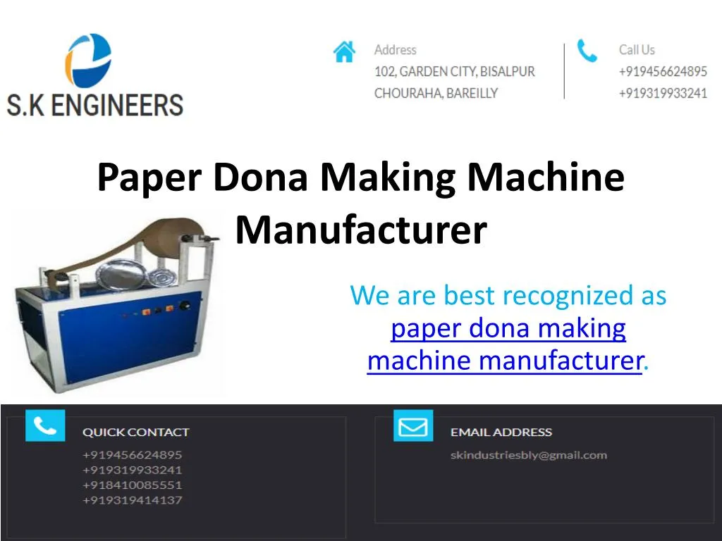 paper dona making machine manufacturer