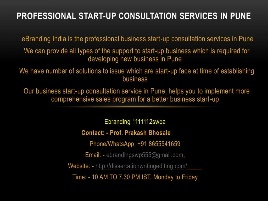 professional start up consultation services in pune