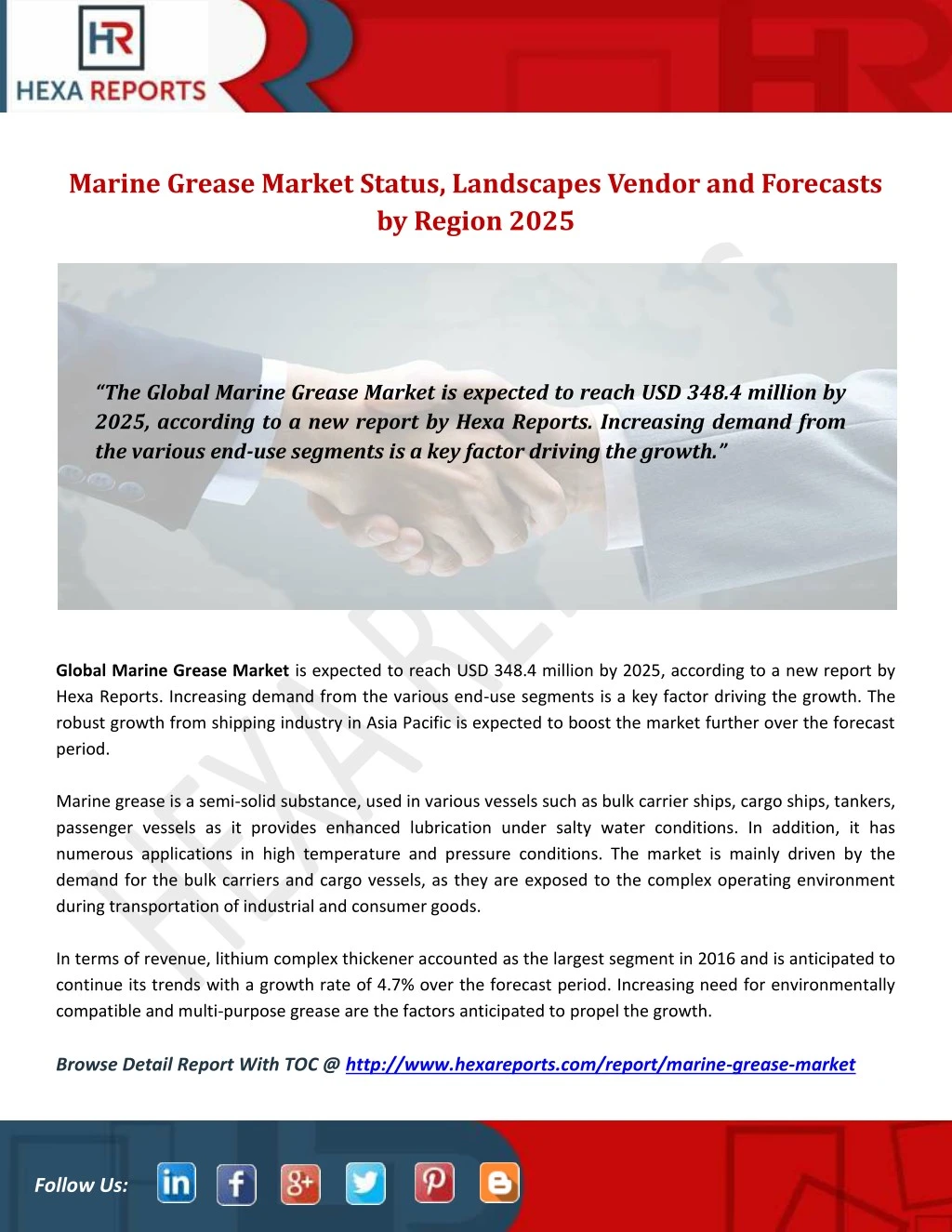 marine grease market status landscapes vendor