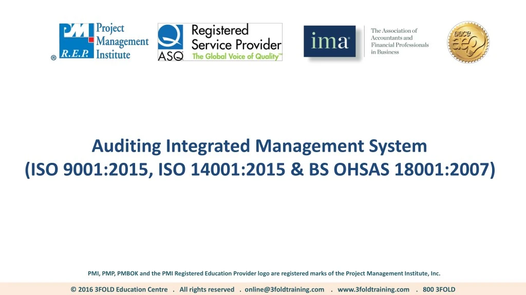 auditing integrated management system iso 9001