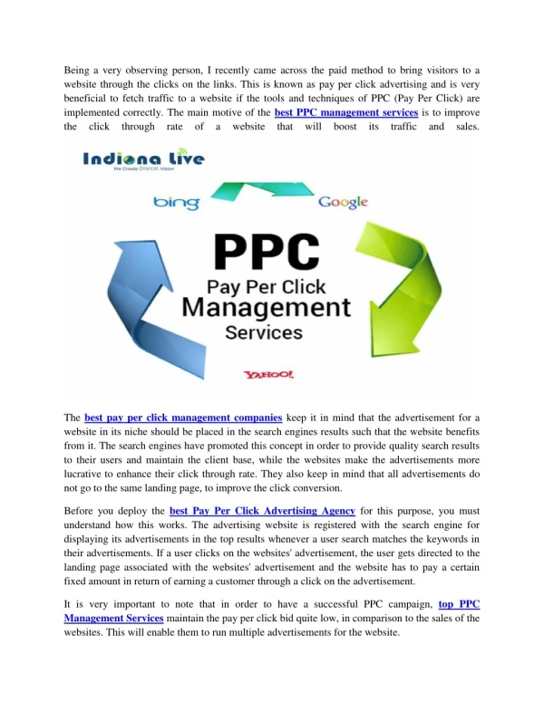 Top Pay Per Click Advertising Agency| Best PPC Management Services Company