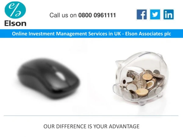 Online Investment Management Services in UK - Elson Associates plc