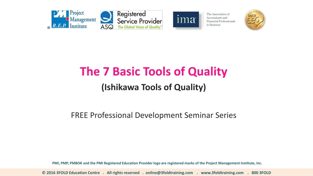 the 7 basic tools of quality ishikawa tools